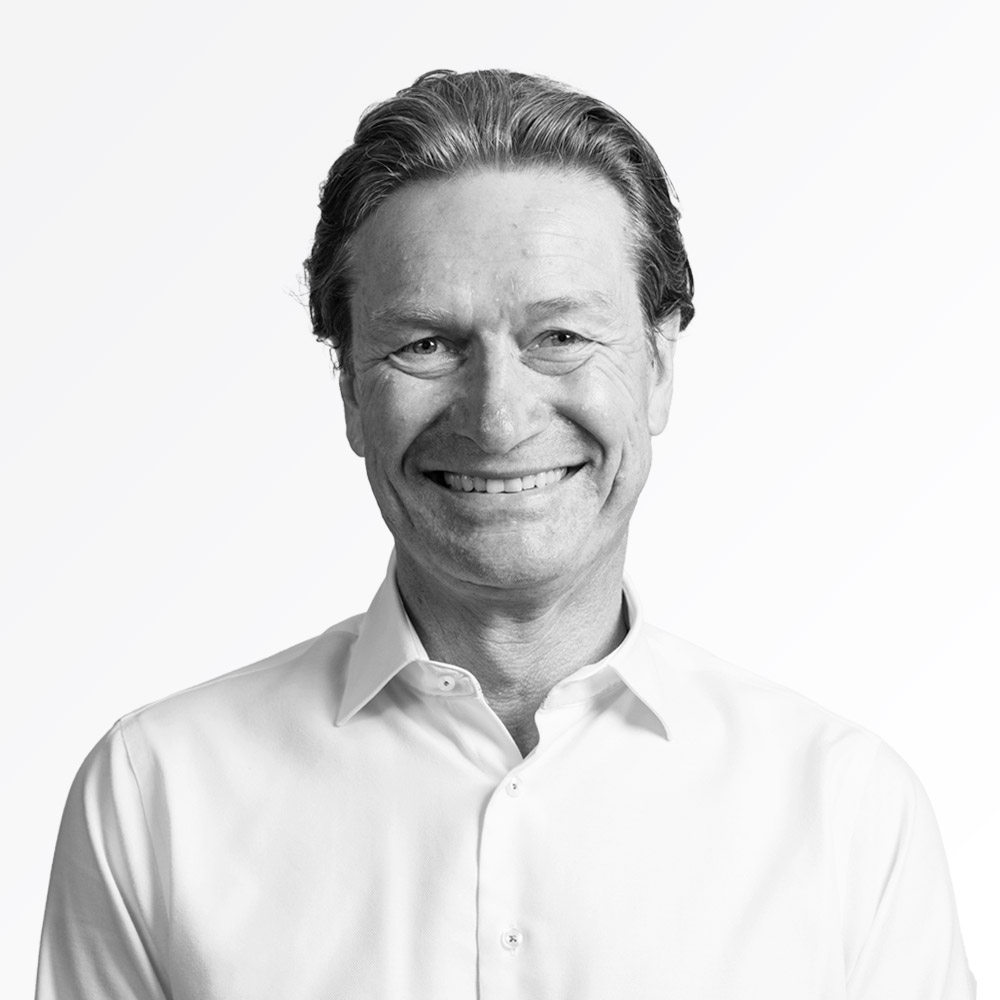 Black & white portrait photo of James Drummond, Hammerforce Board Non-Executive Director