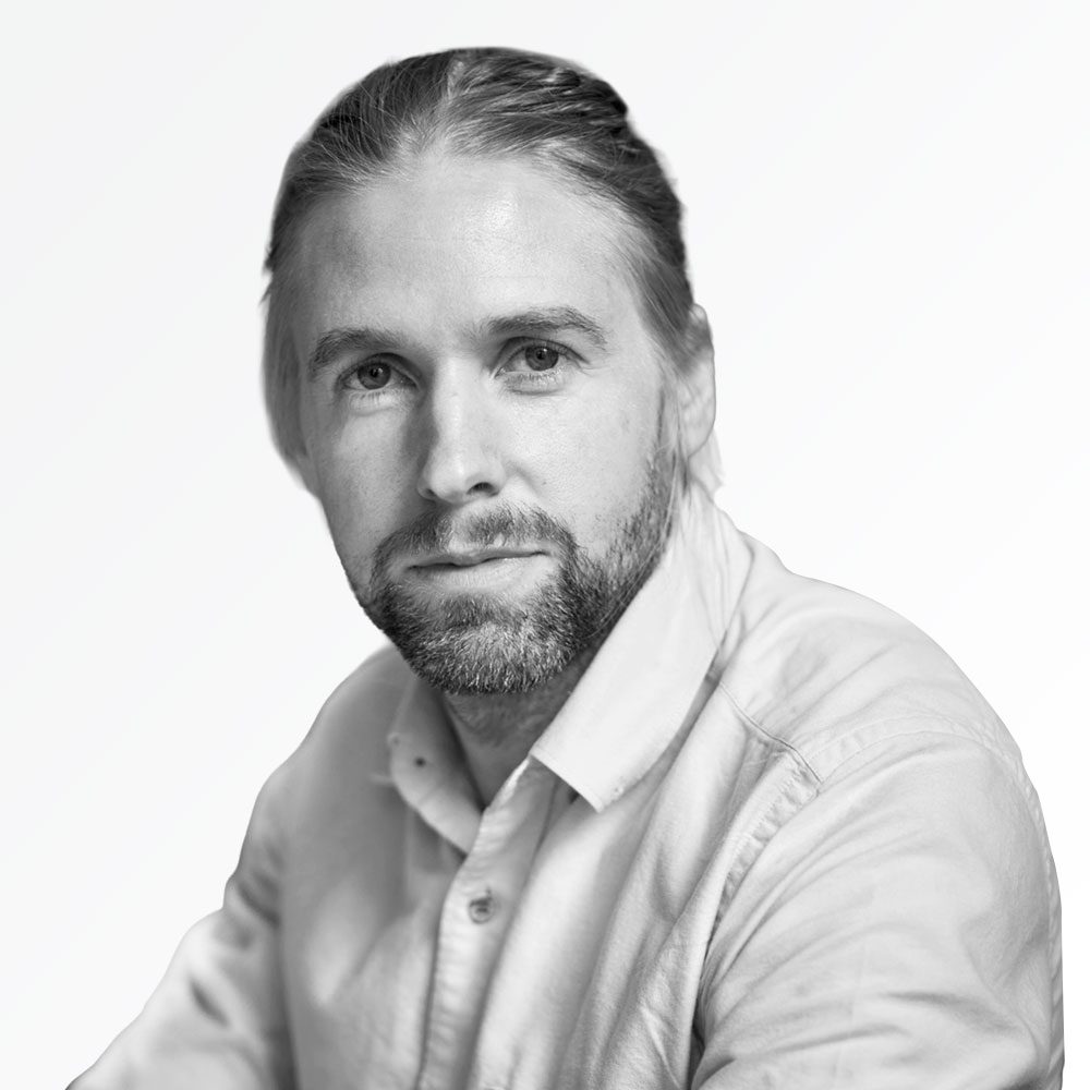 Black & white portrait photo of Will Duff, Hammerforce Engineer (USA)